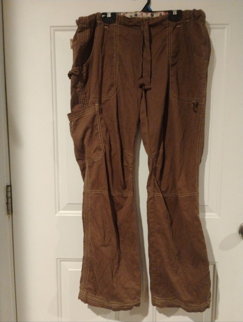 Koi Kathy Peterson Brown Cargo Drawstring Pants - M